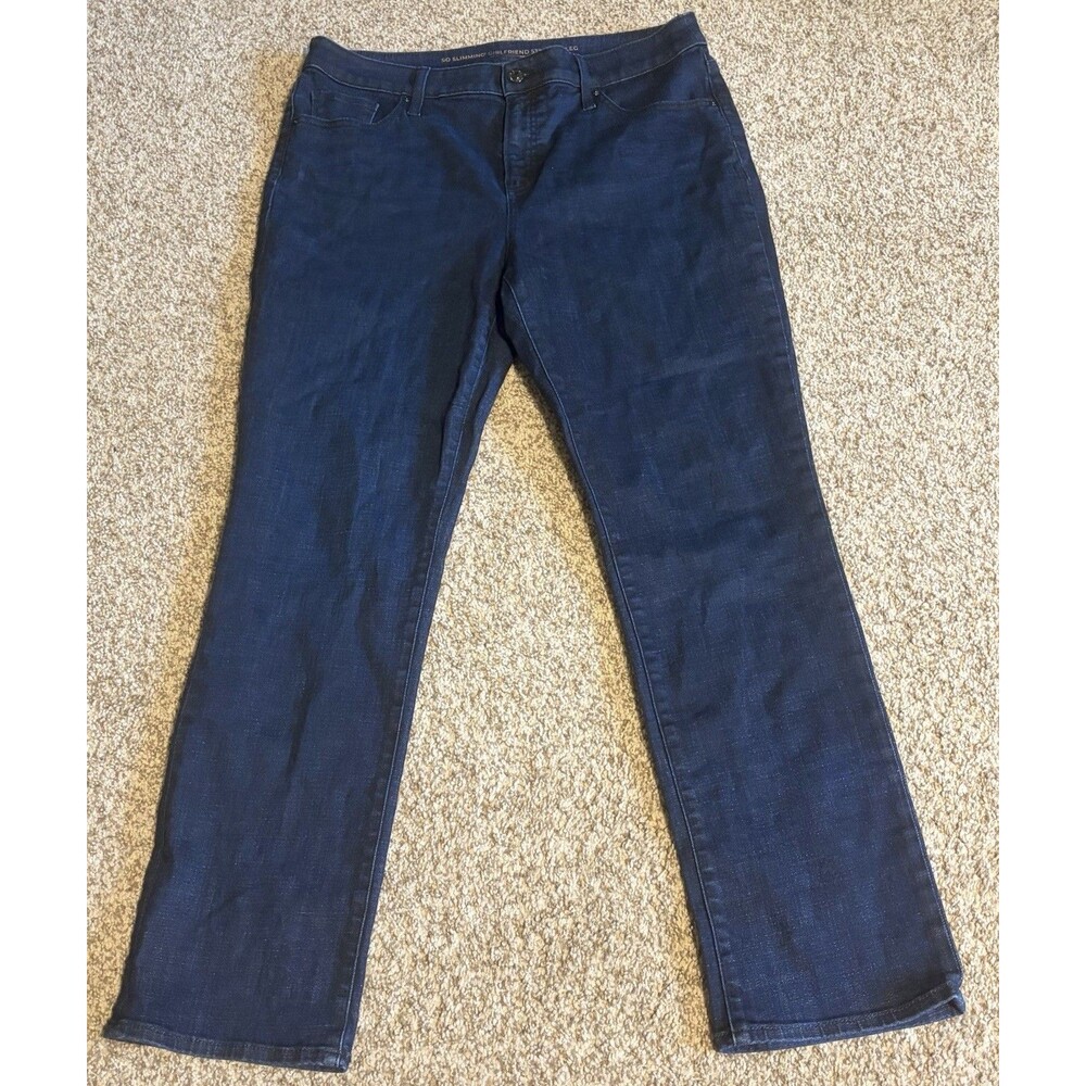 Chico's Women's So Slimming Girlfriend Straight Leg Jeans Size 2.0 Size 12R